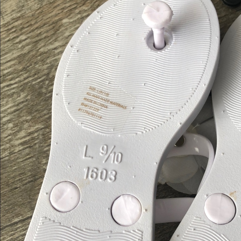 Bebe kids white floral sandals shoes NWT - Picture 4 of 4